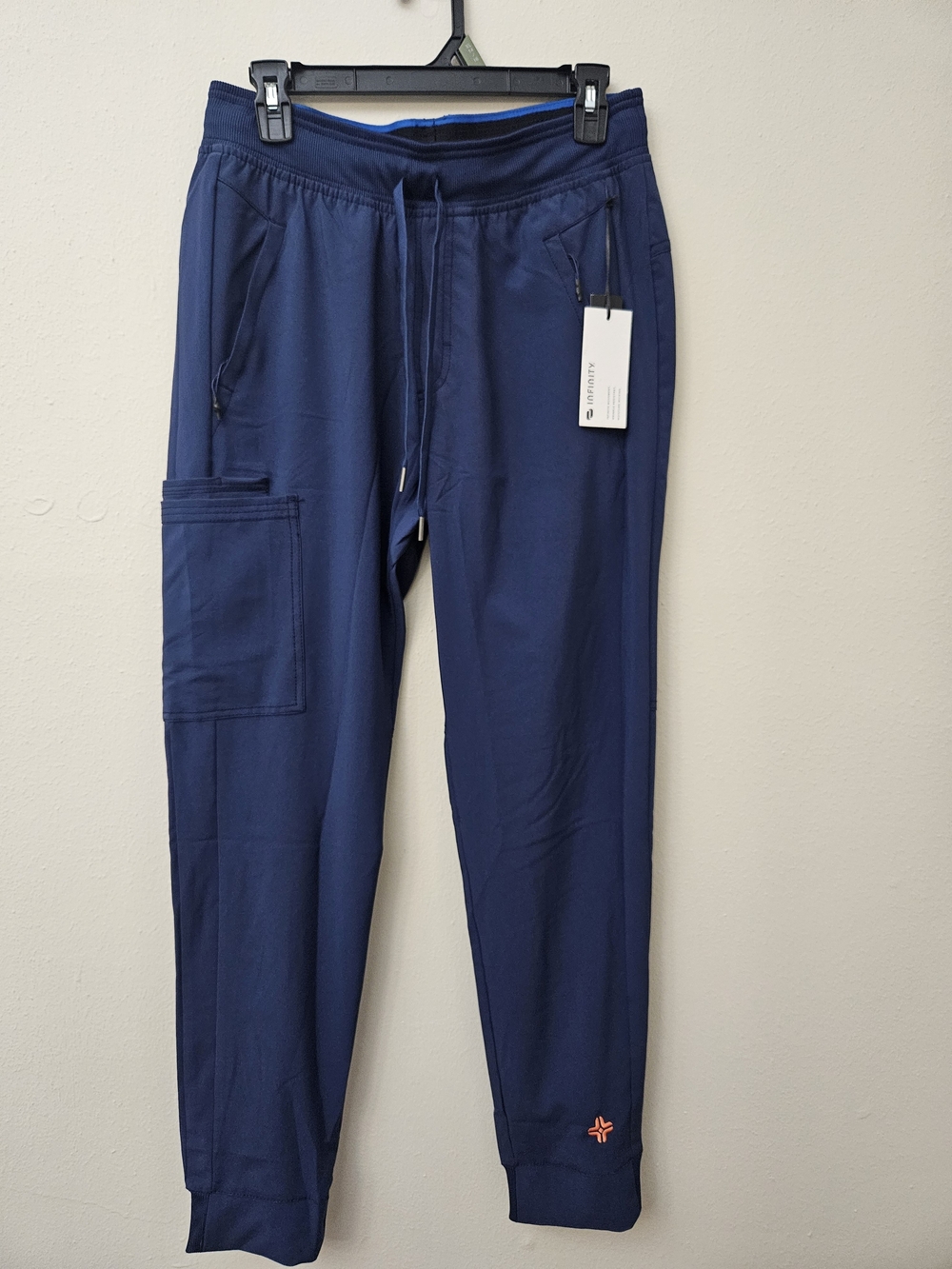 Cherokee IFINITY Navy Blue Drawstring Cargo Mens Joggers Size M